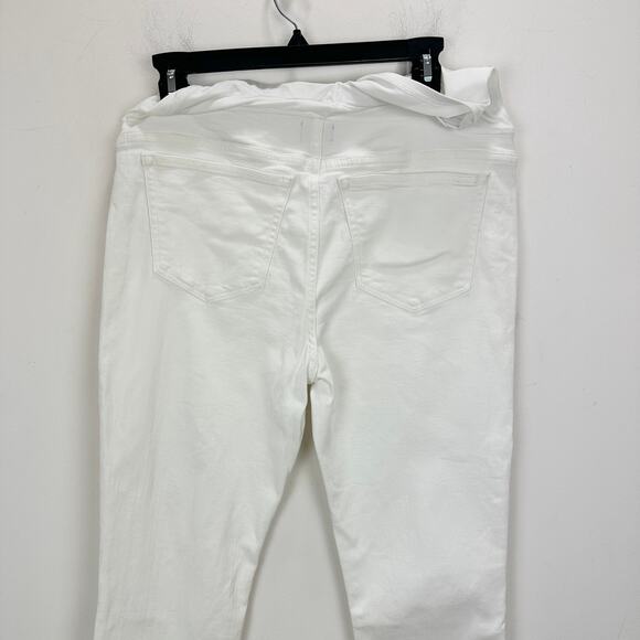 J.Crew White Maternity Jean Signature Stretch Waistband Skinny Straight US 27 - Picture 9 of 12